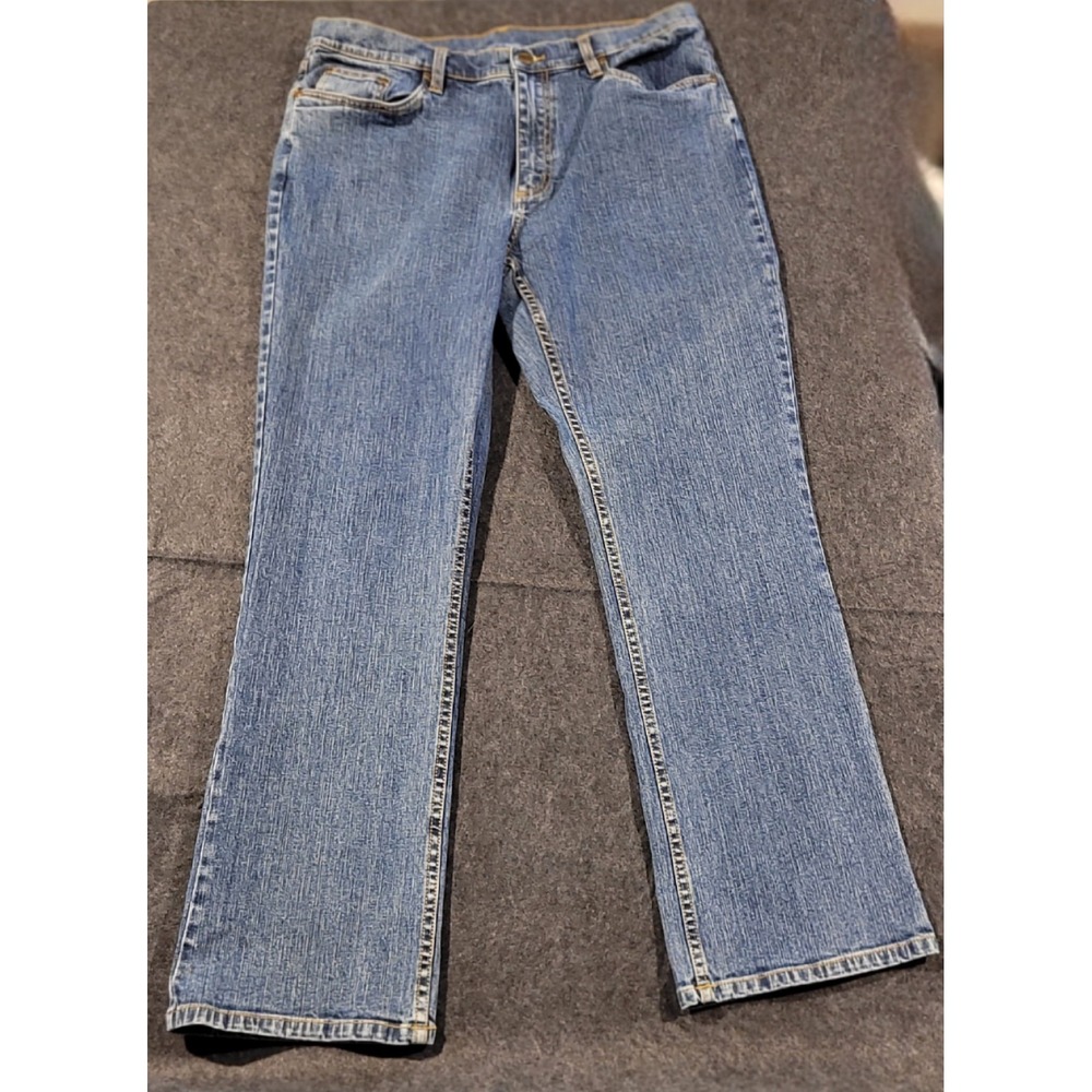 L.L.Bean Women's Size 16-REG Blue Denim Jeans Style 0 XK86 Stretch